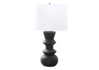 Contemporary Ceramic Table Lamp with Fabric Shade - Black or Beige