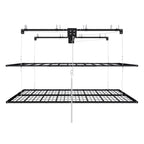 Overhead Garage Storage Rack with Crank System - Black or White