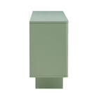 Sideboard With Adjustable Shelves and Soft Close Doors - White, Light Brown, Green