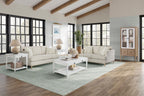Stationary Sofa With Reversible Cushions and Two Pillows - Gray or White