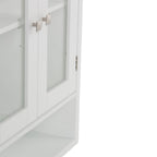 Double Door Wall Cabinet with Adjustable Shelves - Pure White