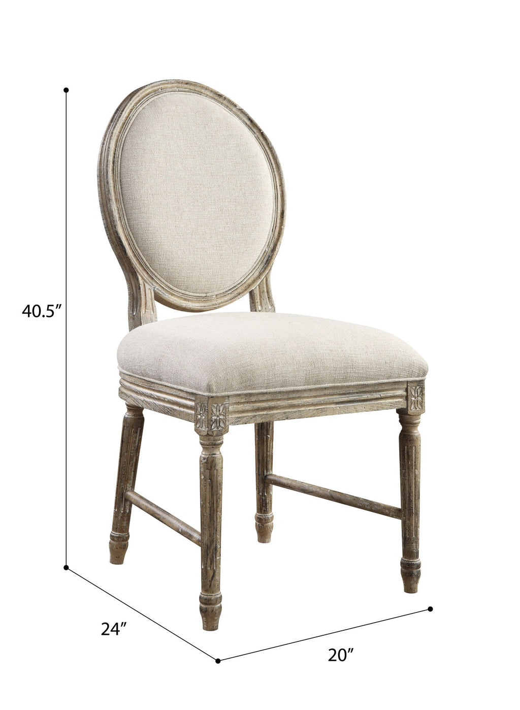 Brown Upholstered Dining Chairs with Rustic Casual Style - Set of 2