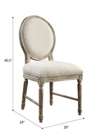 Brown Upholstered Dining Chairs with Rustic Casual Style - Set of 2