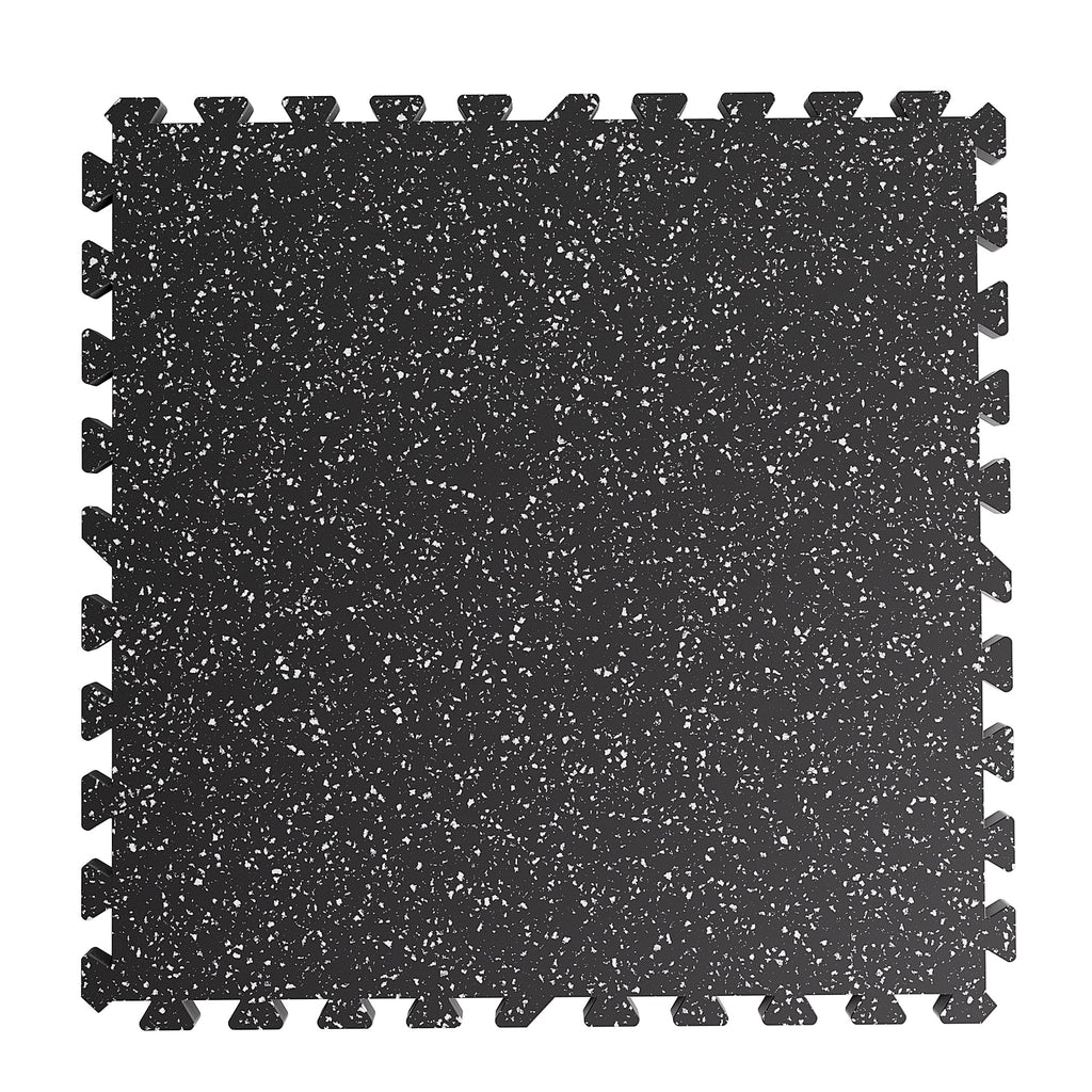 0.6 Inch Thick Gym Floor Mats with EVA Foam - Black