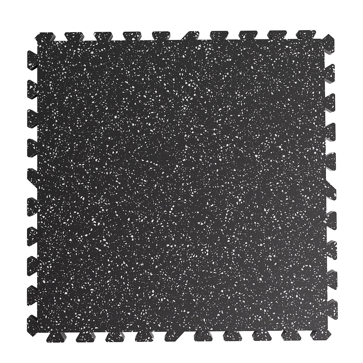 0.6 Inch Thick Gym Floor Mats with EVA Foam - Black