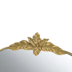 Gold Arched Wall Mirror with Metal Frame - Decorative Accent