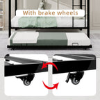 Iron Full-Size Bunk Bed with Safety Rails - Modern Minimalist Design