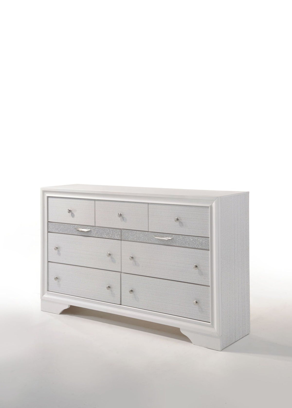 Naima Versatile Storage Dresser with Felt-Lined Jewelry Drawer – White or Black