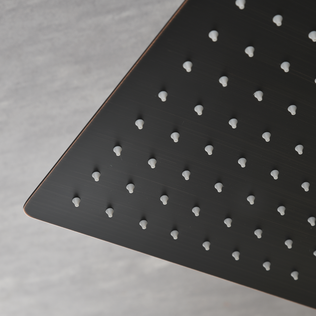 10 Inch Rainfall Square Shower Head with Wall Mount - Oil Rubbed Bronze