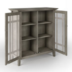 Storage Media Cabinet with Adjustable Shelves - Dark Brown, Light Brown, Dark Gray