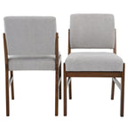 Light Gray Dining Chair Set of 2 with Lumbar Support - Caldwell