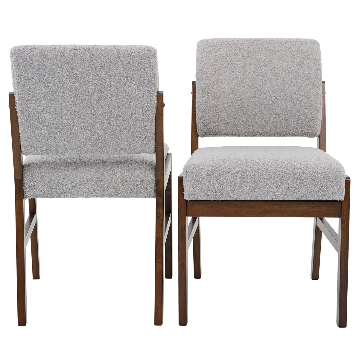 Light Gray Dining Chair Set of 2 with Lumbar Support - Caldwell