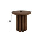 Loanna Wooden Color End Table with Sturdy Tabletop - Brown