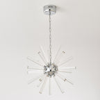 24-Light Bubble Pillar Chandelier with Adjustable Pendant Lighting - Metal
