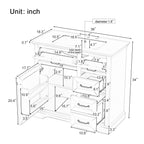 36" Bathroom Vanity with Sink and Soft Close Hinges - Dark Gray or White
