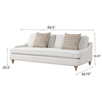 Off White Sofa Single with Reversible Cushion and 2 Pillows