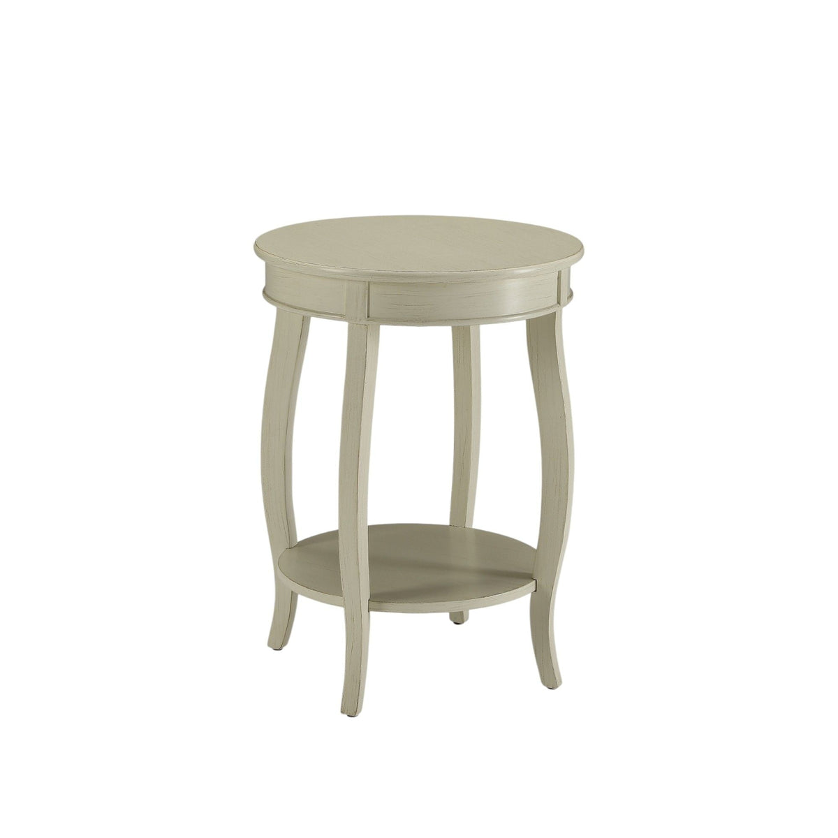 Storage Accent Table with Solid Wood Legs - Light Blue, Dark Brown, or White