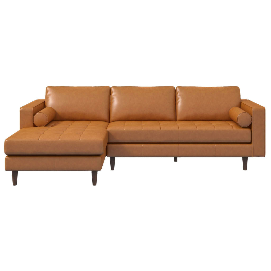 Corner Sectional Sofa with Removable Cushions - Orange