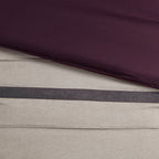 7 Piece Purple Faux Suede Comforter Set Full Size