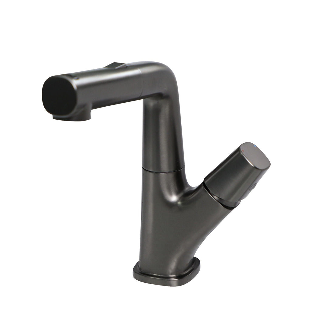 Pull Down Bathroom Sink Faucet with 3 Water Modes - Gunmetal Black