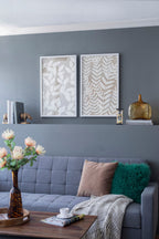 Shadow Box Wall Decor with Paper Florals – White
