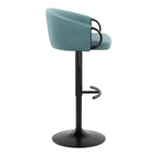 Adjustable Swivel Barstool Set with Rounded T Footrest - Multiple Colors
