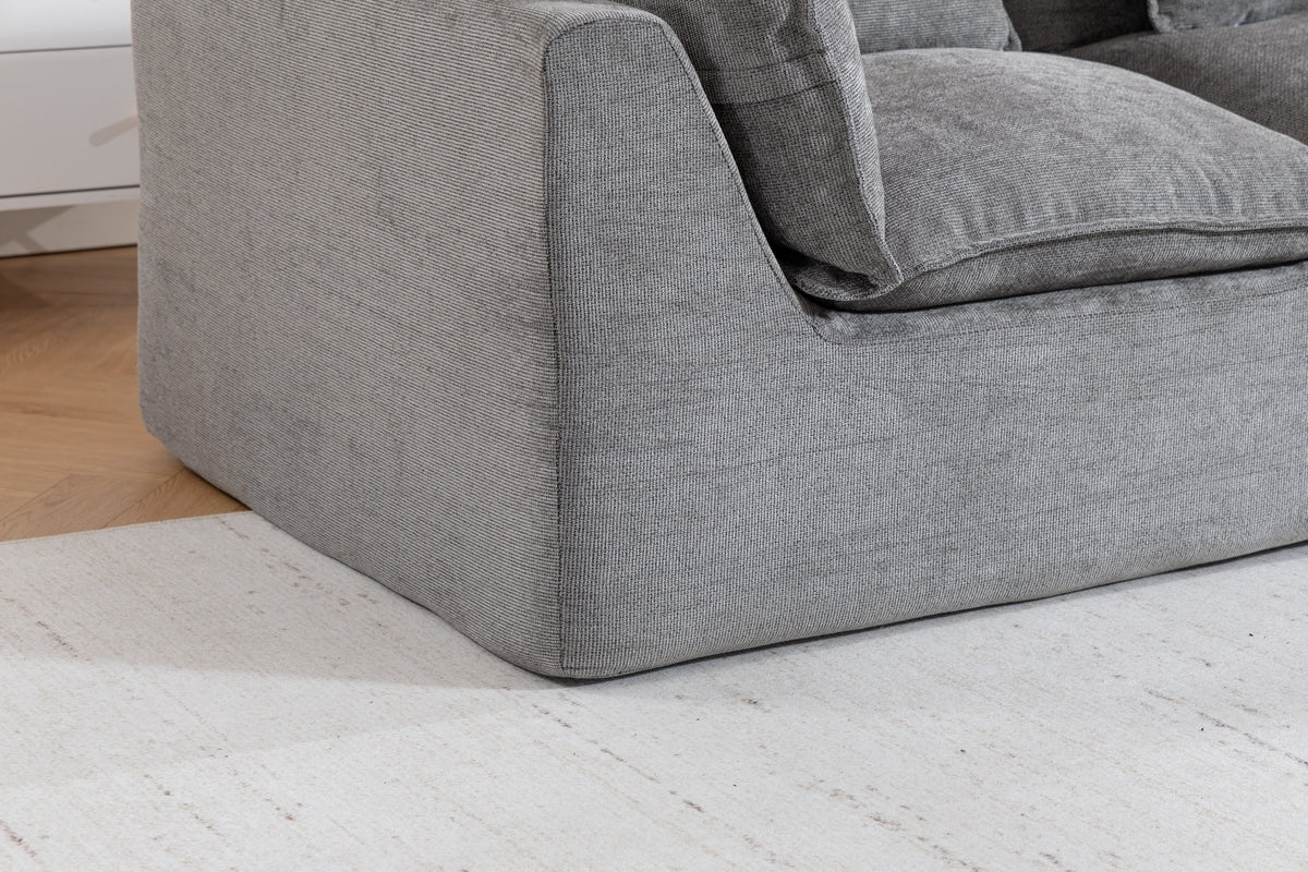 Cloud Couch Oversized Modular Sectional Sofa with Modular Design - Antique Grey