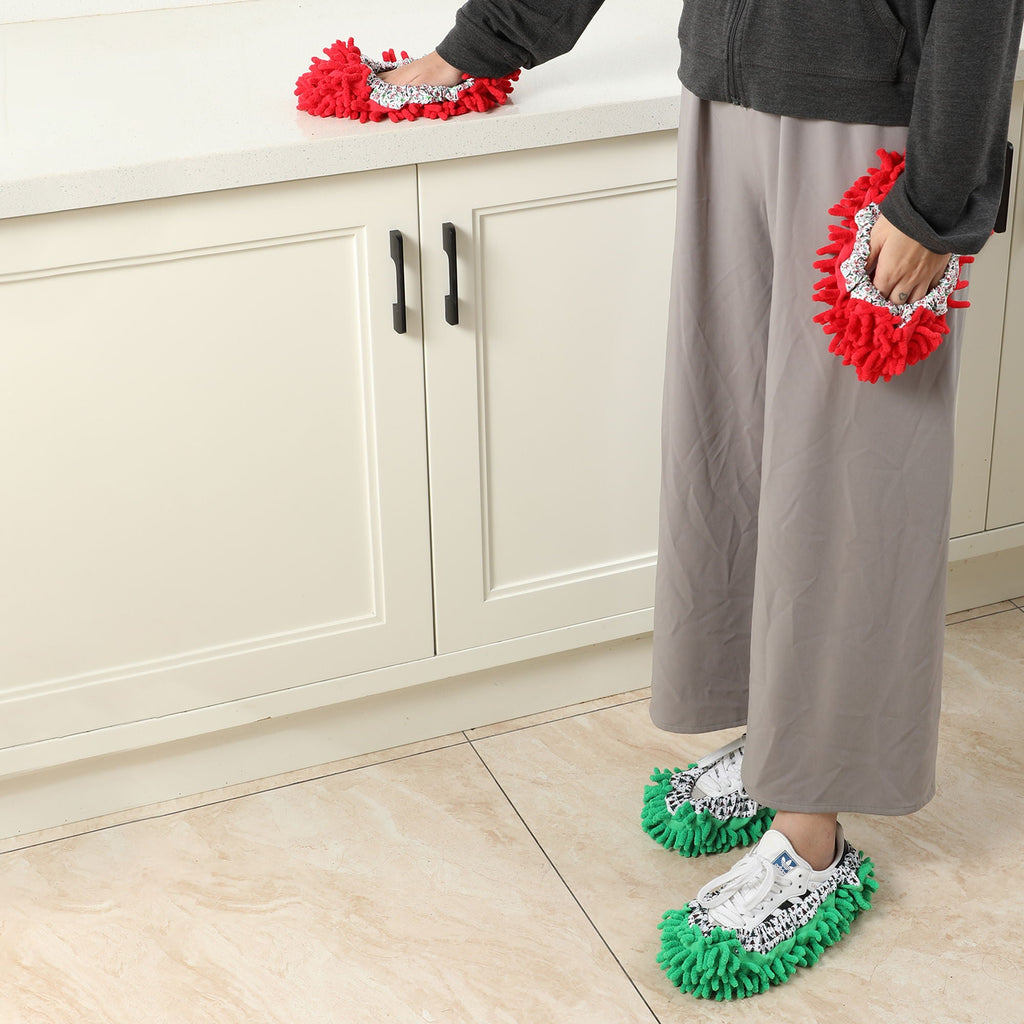 Microfiber Mop Slippers for Floor Cleaning, Machine Washable, 3 Pieces