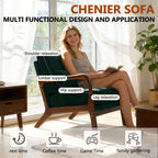 Upholstered Living Room Chair with Curved Armrests - Choice of Color