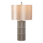 Contemporary Table Lamp with Metallic Ceramic Base - Brown