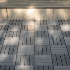 Interlocking Deck Tiles 44 Pack with Easy Click Installation - Dark Brown or Dark Gray