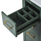 Ceramic Sink Vanity Combo with 3 Drawers and Soft Closing Doors - 30"