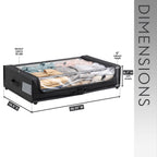 Set of 2 Under-Bed Rolling Storage Containers with Wheels - Polyester