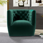 Ergonomic Design Swivel Chair with Tufted Accent - Multiple Colors