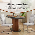Modern Dining Chair Set with Soft Cushion Backrest - Black or White