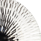 Textured Oversized Disc Wall Decor with Concealed Mounting - Silver