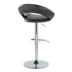 Contemporary Adjustable Barstool Set with Swivel and Rounded T Footrest - White or Black