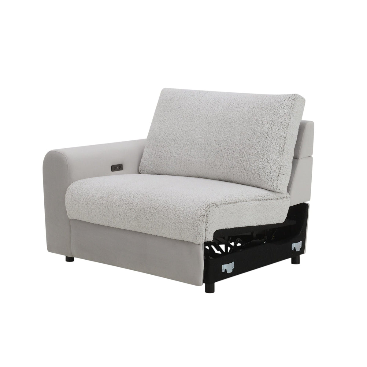 Modular Power Recliner Sectional with Cup Holders and Wireless Charging - Gray
