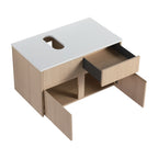 32-Inch Wall-Mounted Bathroom Vanity with Soft Close Doors - White Oak