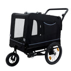 Extra Large 2-in-1 Bike Trailer & Push Cart for Pets