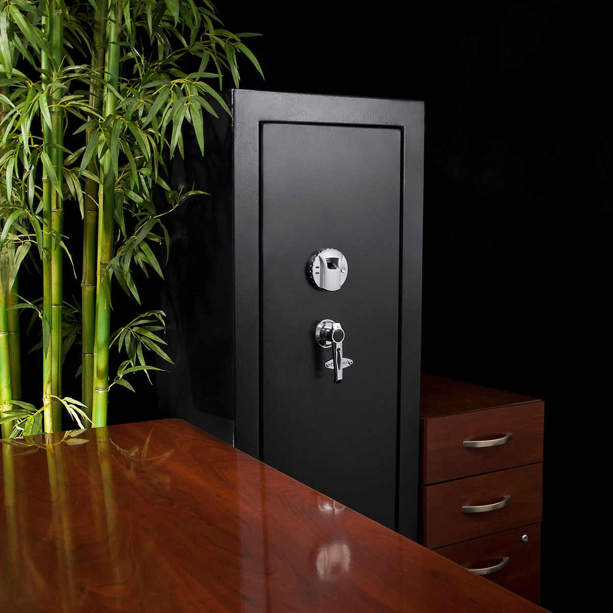 9.33 Cubic Ft Tall Biometric Rifle Safe with Quick Access - Black