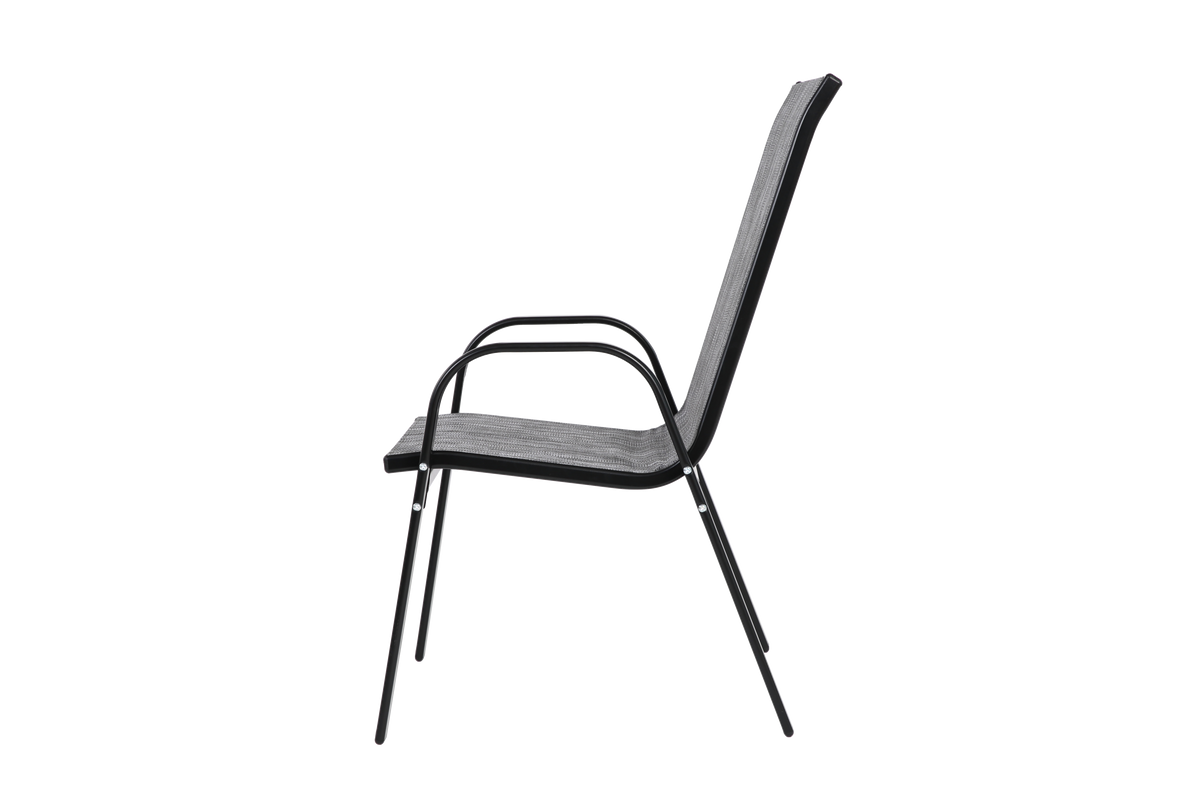6 Piece Patio Chairs Set with Breathable Textilene Fabric - Grey