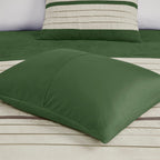 Faux Suede Comforter Set with Hypoallergenic Filling - Green