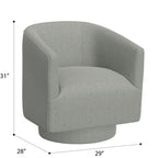 Fabric Swivel Accent Chair with Compact Design - Light Blue, Dark Green, White, Gray, Blue