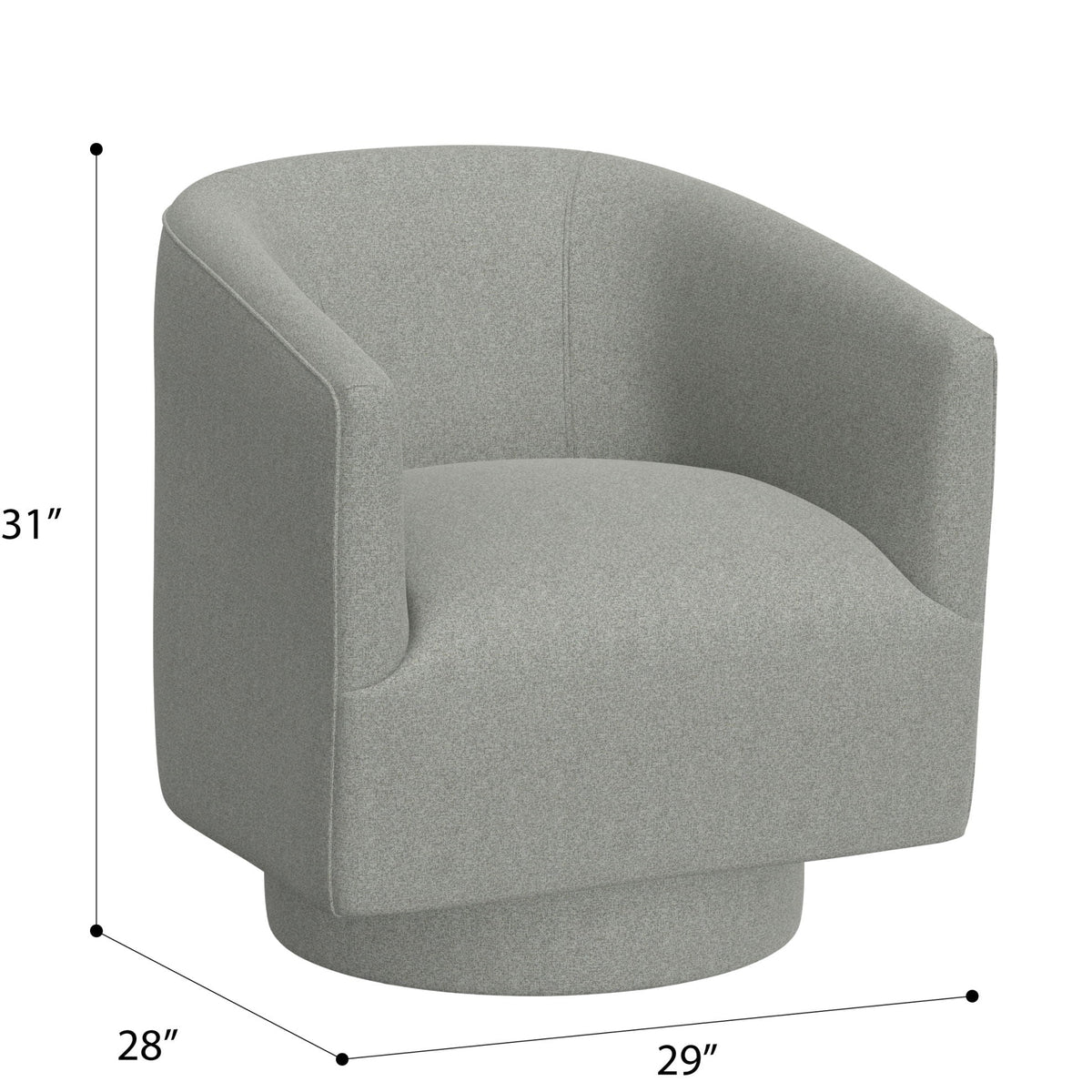 Fabric Swivel Accent Chair with Compact Design - Light Blue, Dark Green, White, Gray, Blue