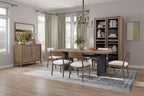 Light Brown Dining Chairs with Solid Wood Frame and Upholstered Seat - Set of 2
