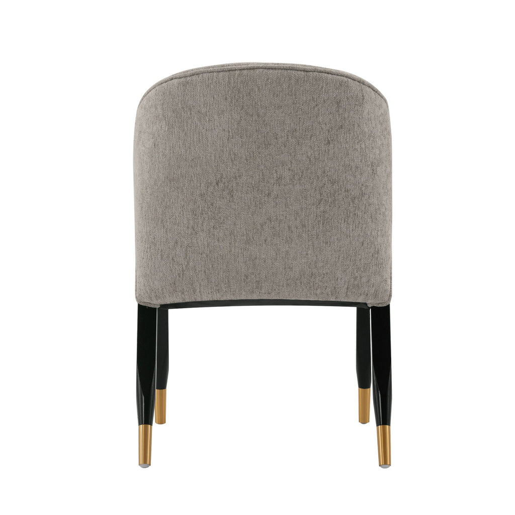 Ola Dining Chair with Solid Elm Wood Frame and High-Density Foam - Beige, Gray, or Dark Gray