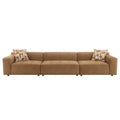 Modular Sofa Set with 2 Matching Toss Pillows - Chocolate