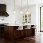 Adjustable Cylindrical Pendant Light with Frosted Glass Shade - Black or Gold