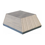 Hexagon Natural Stone Marble Decorative Tile Set with 3D Fluted Texture - Gray or White